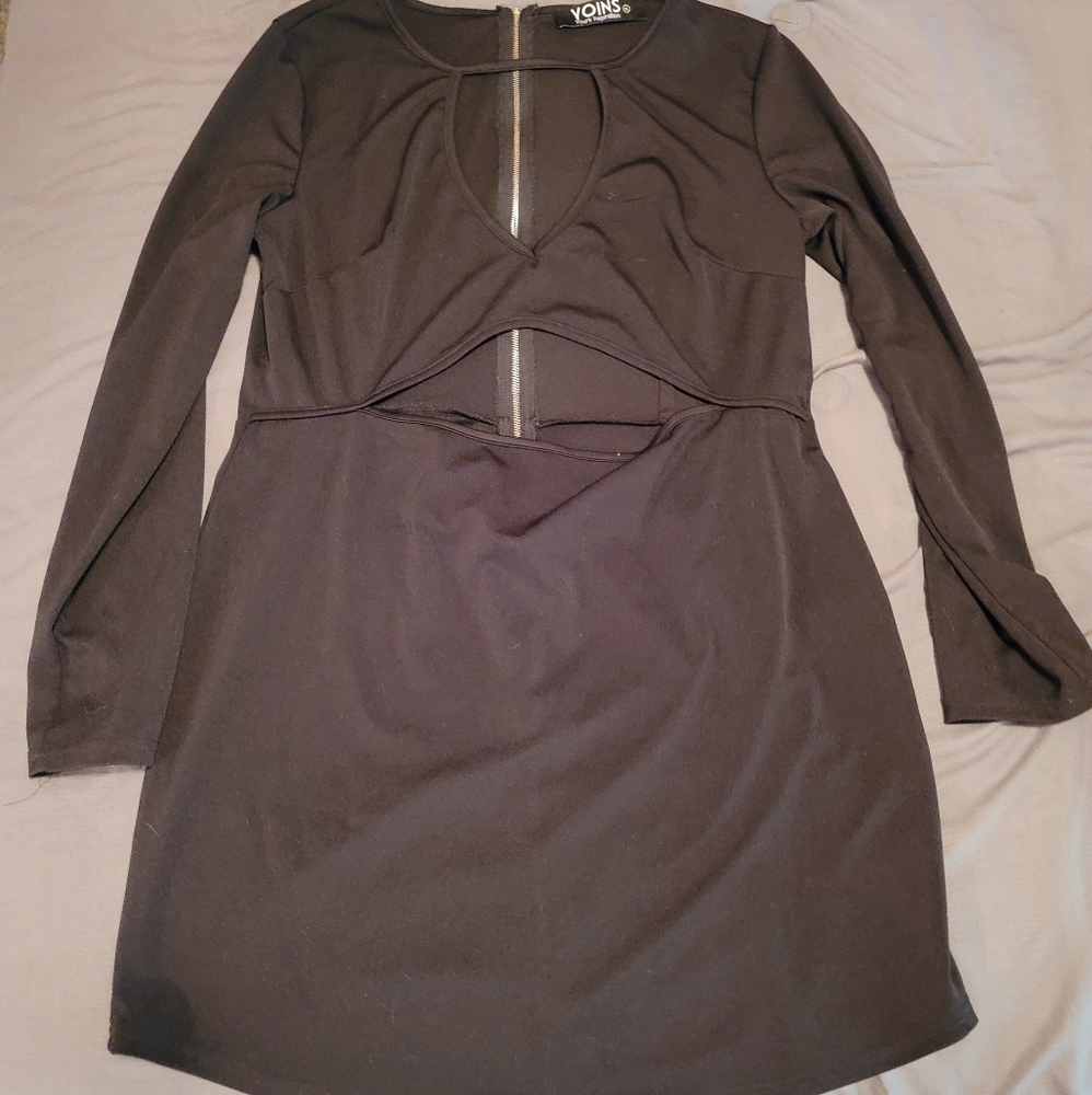 Cut out long sleeve bodycon